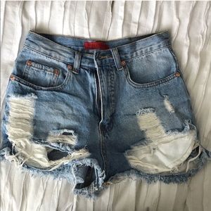 Denim shorts